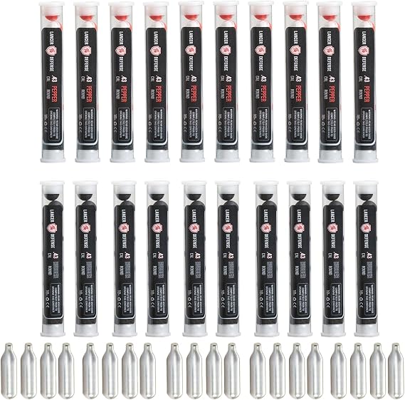 Lancer Tactical Defense Ball Bulk 0.43 Cal for Self Defense Includes Pepper Projectile, Rubber Ball, and Cartridges, 10 Pack, Pack of 8 Each
