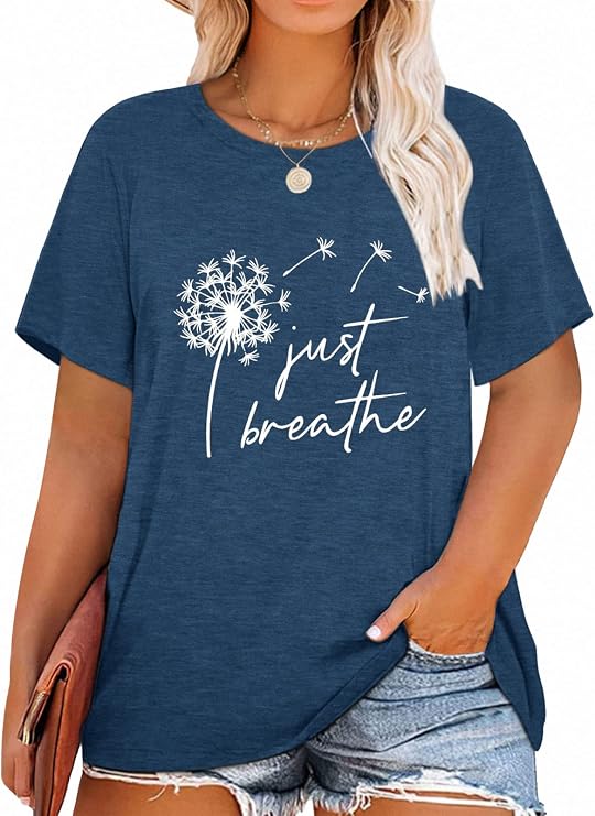 Plus Size Graphic Tees for Women Short Sleeve Loose Fit T-Shirt