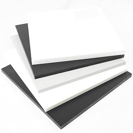 BuyPlastic White Diamond HDPE Starboard AS, Anti Skid Marine Grade Plastic Sheet 3/4" x 12" x 12", High Density Polyethylene Panel