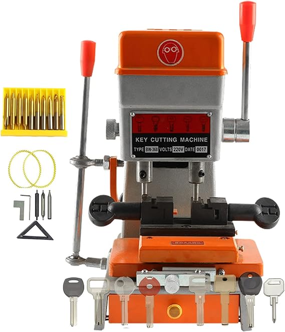 Precision Vertical Key Cutting Machine,With Multifunctional Clamp,Locksmith Equipment,With Mobile Handle,Cloning Keys Duplicator,For Hardware Stores,Hotels,Quick Key Copy