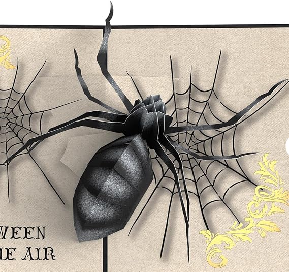 Lovepop Beware Halloween Spider Pop-Up Card with Notecard & Envelope, 5x7