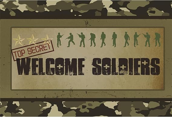 Army Soldier Backdrop 5x3ft Welcome Soldiers Photography Background