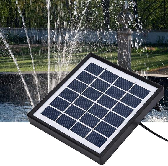 UltraQuiet Water Pump,Submersible Water Pump Solar Submersible Water Double Pump Kit 5W BrushLess Fountain Pumps with Solar Panel for Pool Koi Pond Garden Bird Bath Waterfall Aquar
