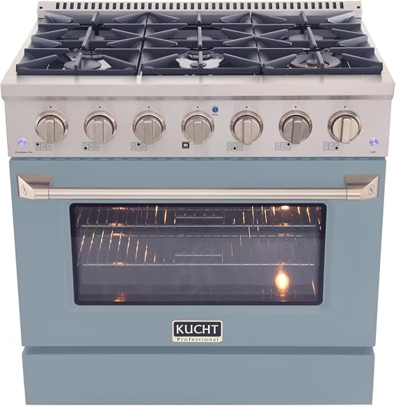 36" 5.2 Cu. Ft. Freestanding Natural Gas in Light Blue