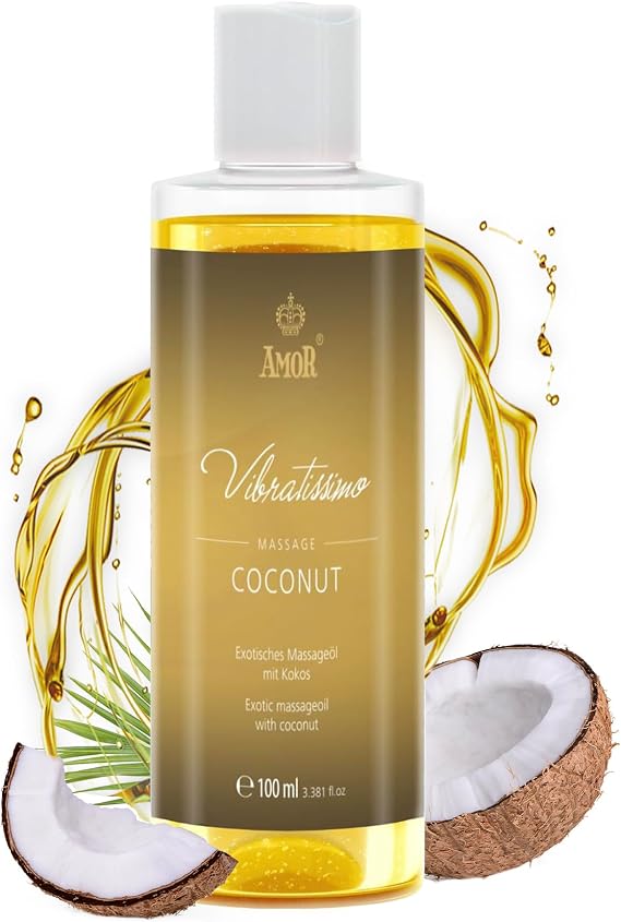 Vibratissimo “Coconut” - Exotic Massage Oil with Coconut, Love Oil, Erotic Oil, 100 ml
