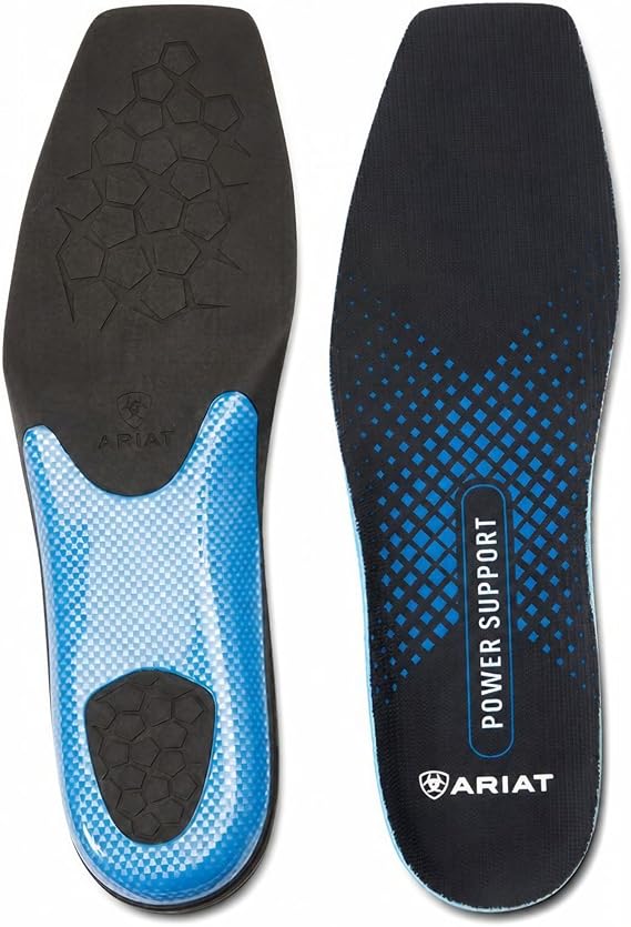 ARIAT Men's Power Support Insole, Wide Square Toe, Arch Support, 10