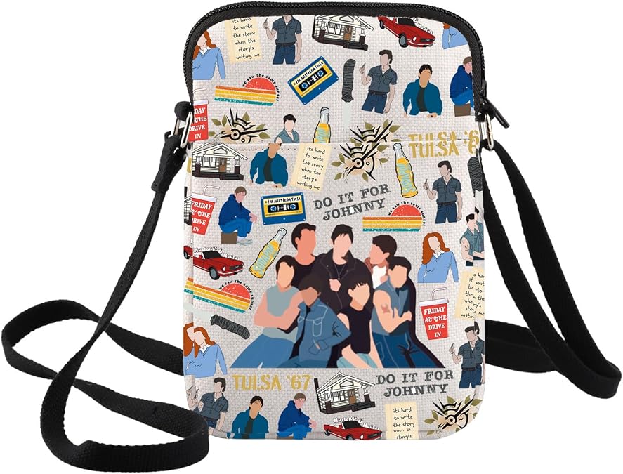 BWWKTOP Outsiders Musical Crossbody Bag Johnny & Dallas & Ponyboy Fans Gift Two-Bit & Steve Shoulder Bag