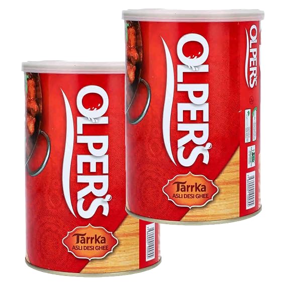 Olper's Tarrka Asli Desi Ghee 1 kg (35.27 Oz) | Pack of 2 | Authentic Clarified Butter | Ideal for Sauteing, Roasting, Baking and Curries