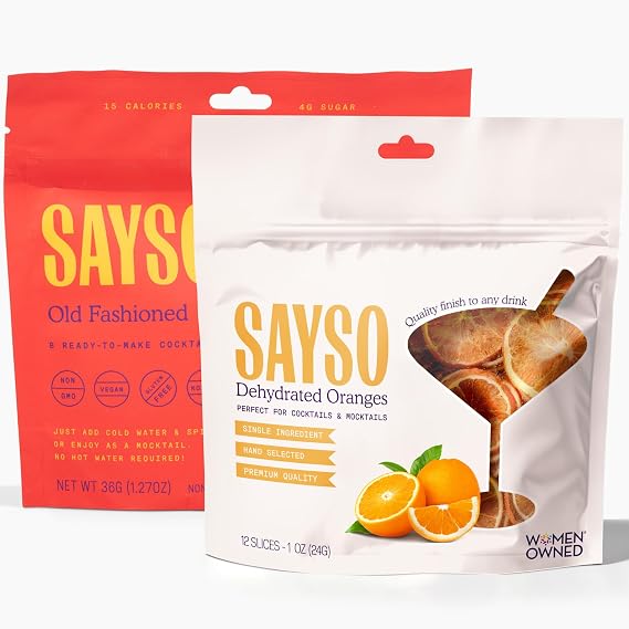 SAYSO Old Fashioned & Dehydrated Oranges Set