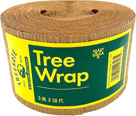 Treekote 3"x50' Tree Wrap - Weather Resistant Tree Protection - Tree Trunk Wrap for Frost, Sun and Moisture - Tree Guard for Fruit trees, Shrubs and Saplings - Non Toxic