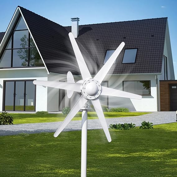 800W 12V24V Wind Turbines Generator, 6-Blade Fan Wind Turbines Generator Kit, Electromagnetic Electricity Producer Equipment