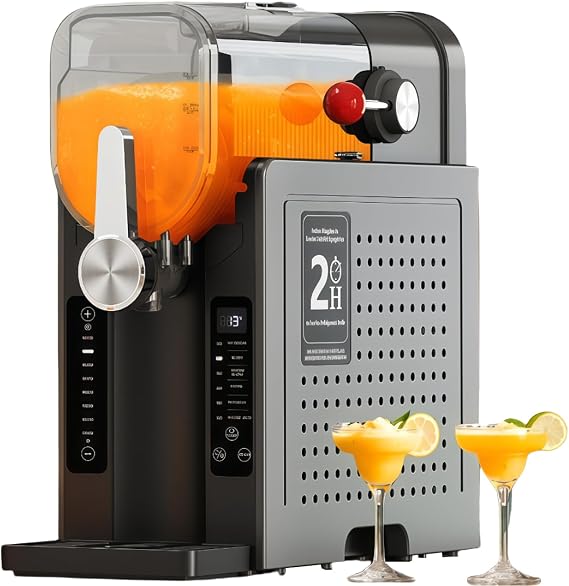 Electric Slush & Ice Cream Machine, 70oz Vessel, Digital Presets, 360° Cooling, Rapid 15–60min Frozen Treats for Home Parties & Family Use