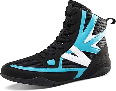 Usoway Mens Professional Boxing Shoes Non-Slip Wrestling Shoes Womens Lightweight Boxing Wrestling Training Shoes Adult Fitness Sports Shoes Fighting Weightlifting Multifunctional Shoes