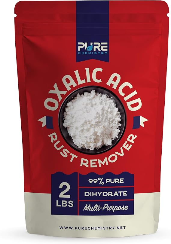 Ecoxall Oxalic Acid Fine Powder, 99% Pure, 2 lbs (32 oz), Pack of 1 | Multi-Surface Rust and Water Stain Remover, Wood Bleach and Brightener for Decks, Hardwood Floors, and Furniture