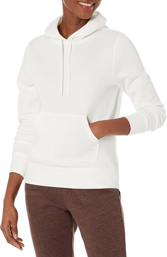Amazon Essentials Women's Regular-Fit Midweight Fleece Pullover Hoodie with Kangaroo Pocket (Available in Plus Size)