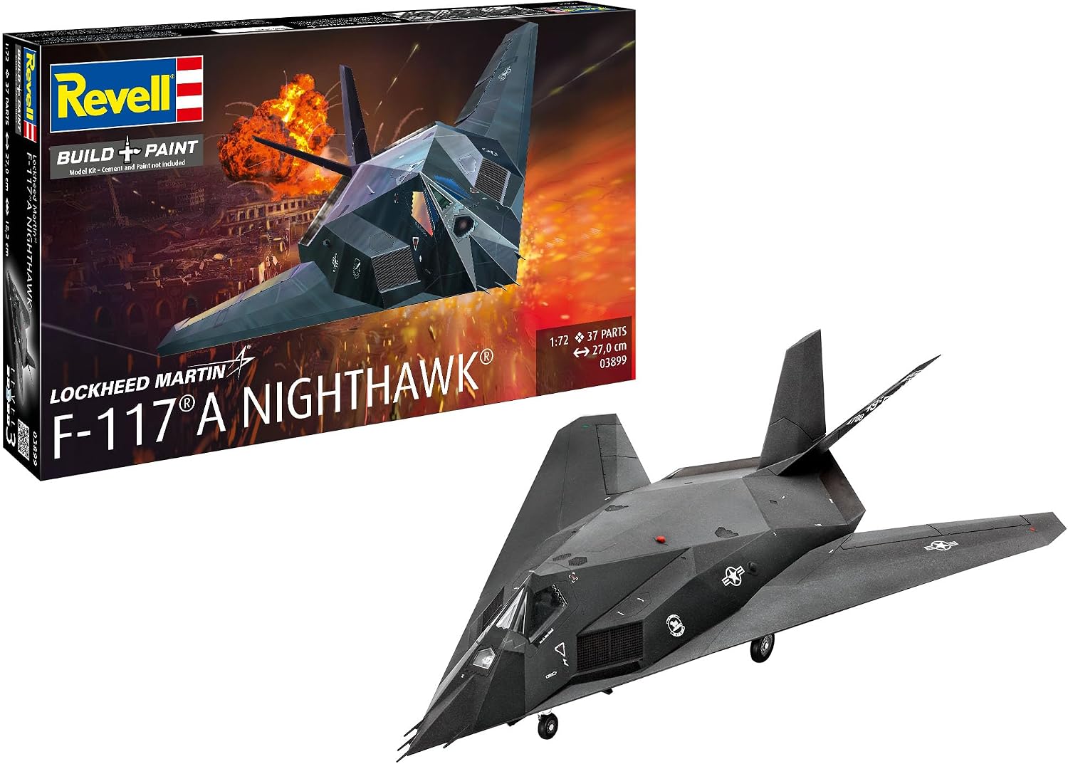 German Rebel 03899 172 US Air Force F-117 Stealth Fighter Plastic Model