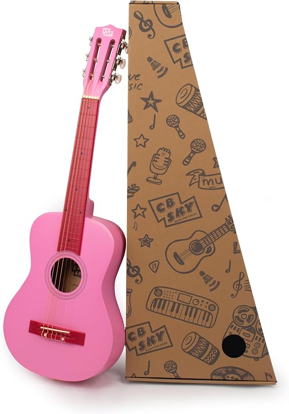 30-inch (76cm) Pink Classical Guitar/Girls Gift/Kids Musical Instrument