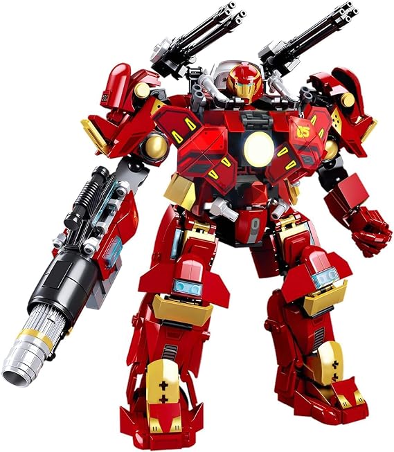 HIGH GODO Mecha Robot Building Blocks, 588 PCS Mecha Decoration Model with Multiple Weapons, Robot Gift for Adult Collector Teen