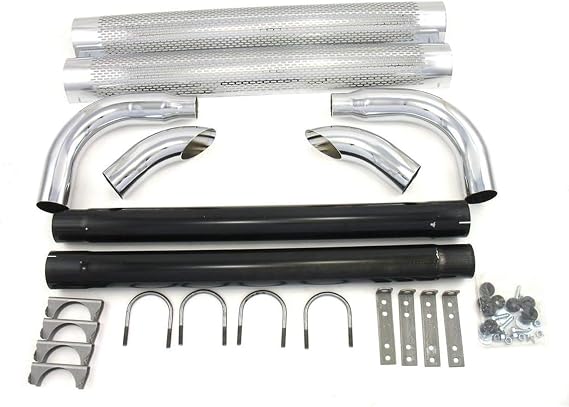 Patriot Exhaust H1060 60" Chrome Side Exhaust Silver
