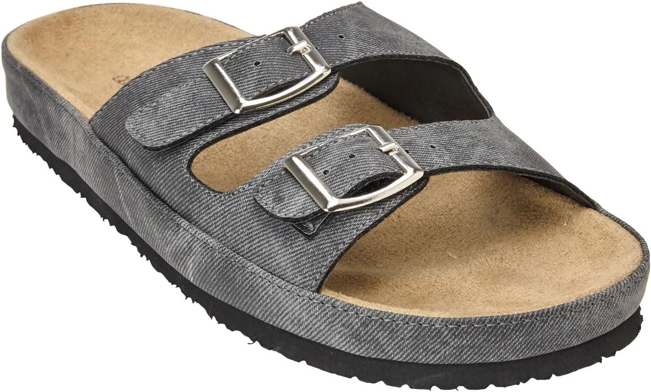 Comfortview Womens Wide Width The Maxi Footbed Sandal