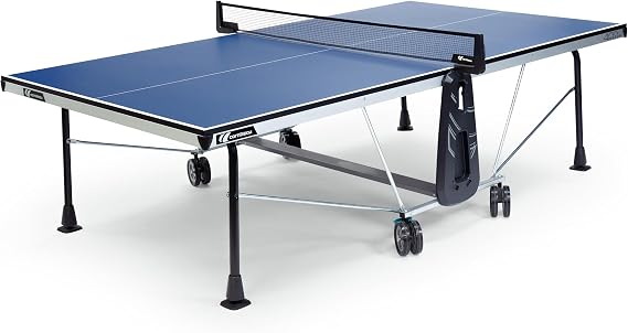 Cornilleau - 400 Indoor Ping Pong/Table Tennis Table - Foldable - Indoor Use - Club Quality - 22 mm particleboard tops - Reinforced Safety -Easy Assembly -Adjustable Net Included –