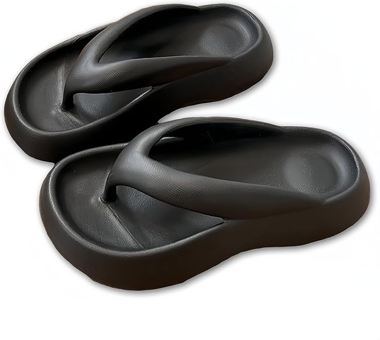 Cloud Comfy Flip Flops for Women Lightweight Thicken Sole Pillow Slippers Cute Cushioned Slippers Soft Foam Non-Slip Shower Bathroom Slides Sandals Cozy EVA Indoor and Outdoor