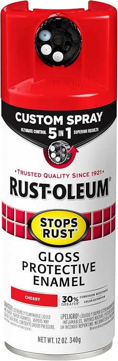 Rust-Oleum Stops Rust Custom 5-in-1 Spray Paint, Gloss Cherry