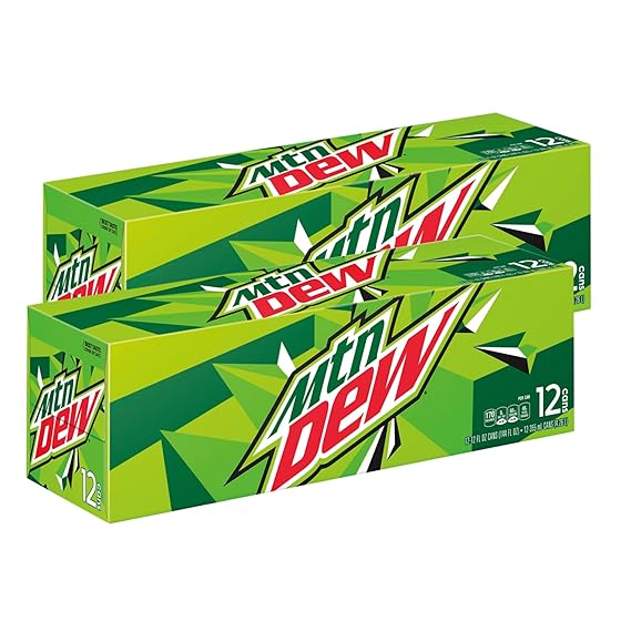 Mountain Dew, 12 Oz, Pack Of 24 Cans
