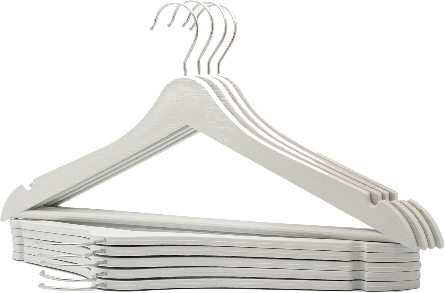 24 Pieces White Wood Look Plastic Strap Clothing Dress Shirt Strap
