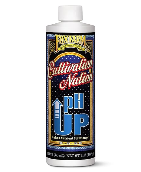 FoxFarm Cultivation Nation pH UP for Plants Nutrient Solutions - Formulated with Potassium Hydroxide for Adjustment - Ideal for Soil &