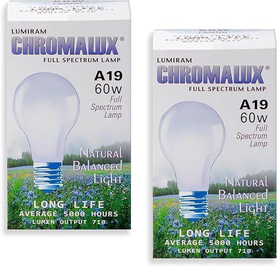 Chromalux Light Bulb Frosted-60W - 1 Bulb (Pack of 2)