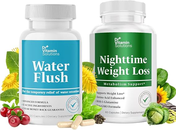 DR. Vitamin Diuretic Water Pills for Weight Control & Nighttime Fat Burner Supplements