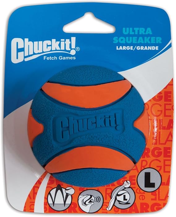 Chuckit! (3 Pack) Ultra Squeaker Ball, Large