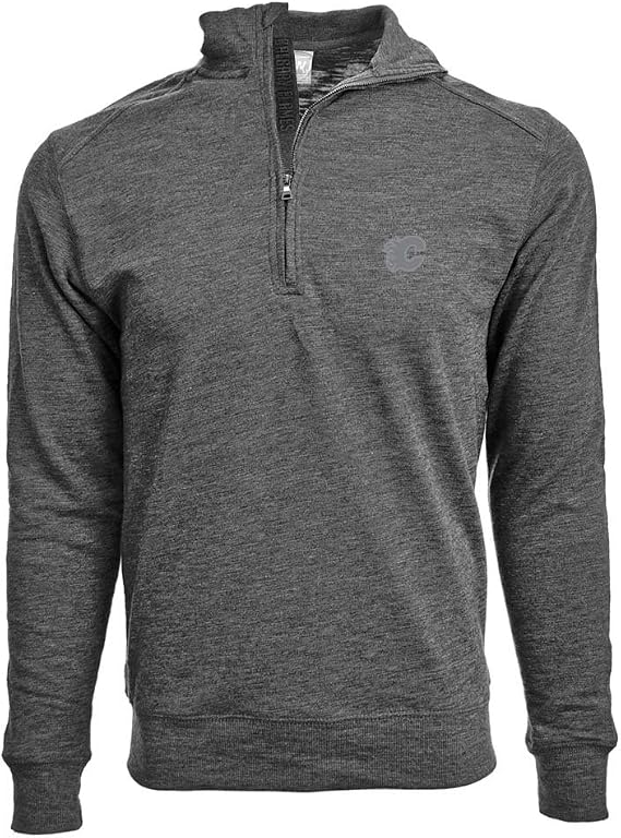 NHL Men's Hudson Faux Show Text Quarter Zip Pullover