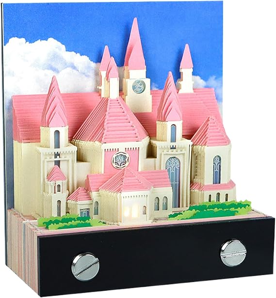 2026 3D Memo Pad Paper Carving Art 3D Church Memo Pad