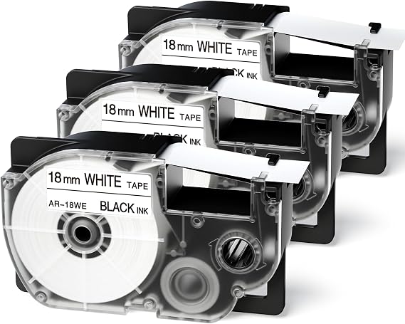 XR-18WE Replace for Casio Label Maker Tape 18mm 3/4''