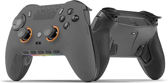 SCUF ENVISION PRO Wireless V1 (2023) PC Gaming Controller - Five Remappable G-Keys - Remappable Back Paddles - Instant Triggers - iCUE Compatible - Steel Grey
