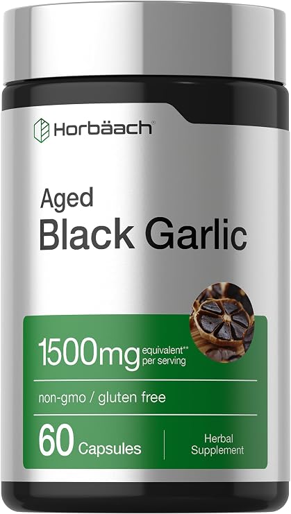 Horbaach Aged Garlic Extract Capsules | 60 Count | Fermented Supplement