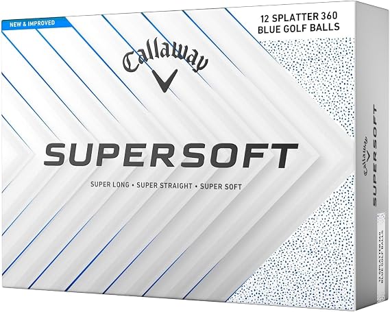 Callaway Golf Supersoft Golf Balls (2025, Blue Splatter) (Pack of 6)