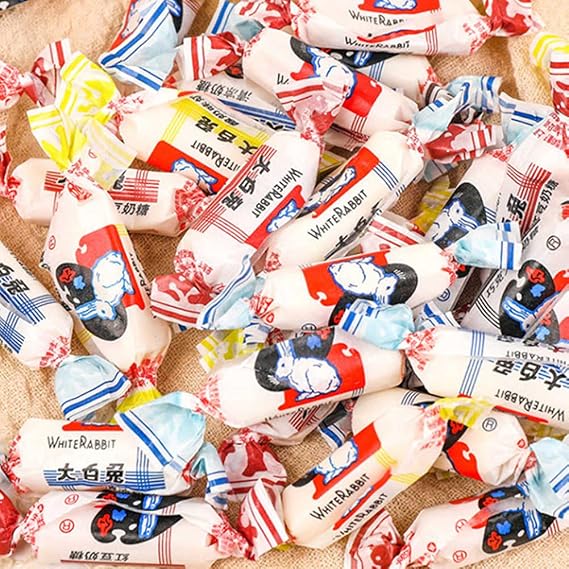 White Rabbit 10 Flavors Mixed Milky Candy, 227g (8 Oz), Childhood Taste