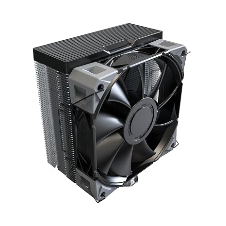 MONTECH NX400 - CPU Hava Soğutucu, Tek Kule, 4 Gelişmiş Isı Borusu, 52 Kanatlı Isı Emici, E28, 120 mm FDB Statik Basınçlı Fan, 28 mm Fan Kalınlığı, Köşe Kapağı Ayak Pedleri, Cilalı Üst Kapak - Siyah