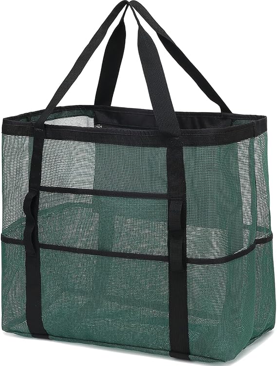 Fammart Large Mesh Beach Bag for Women, Oversized Beach tote Swim Pool Bag