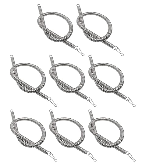 8 PCS Steel Extension Spring-Long Screen Door Spring - 12" Length - 0.35" Diameter