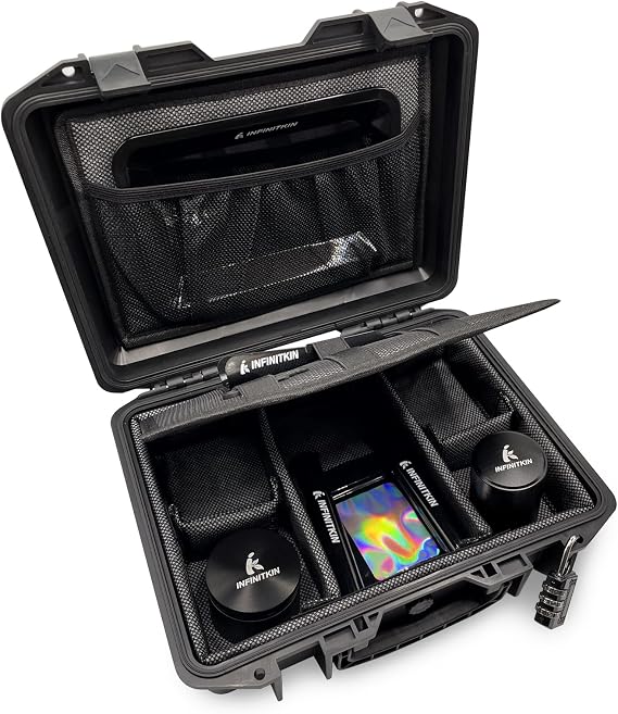 INFINITKIN Smell Proof Box Large Airtight Storage Box with Lock | Durable smell proof container with combination lock. Airtight, waterproof & portable for travel, home & gift choice.