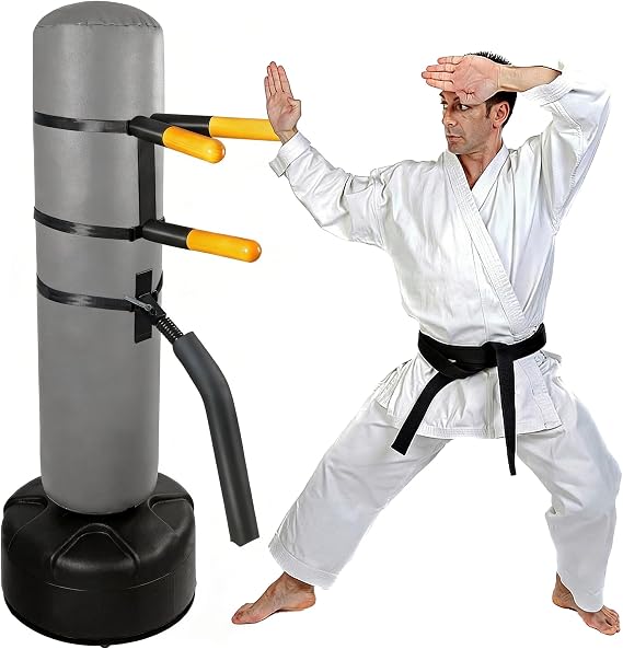 Wing Chun Dummy for Martial Arts Training, Wall Mounted or Portable for Tree or Soft Object