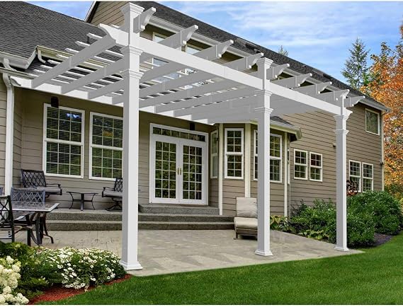 vita Valencia 12' x 16' Attached Vinyl Pergola
