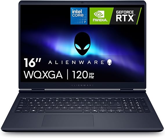 Alienware 16 Aurora AC16250-16" Laptop, WQXGA 16:10 Display, Intel Core 7-240H Series 2, 16GB DDR5 RAM, 1TB SSD, NVIDIA GeForce RTX 5060 8GB GDDR7, Windows 11 Home, Onsite Service