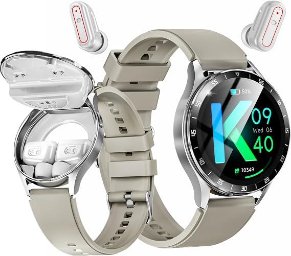 JUSUTEK 2024 Industry New Arrival, Smart Watch + TWS Earphones, Integrated Wristwatch, Wristwatch Headphones, Hide the Box Closure, Binaural Earphones, Bluetooth 5.0, Calories Burned, Alarm, NFC