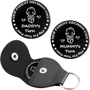 Mom To Be Gifts First Time Fathers Day Gift Funny Decision Coin Double Side for Expecting Mom Gift for New Dad