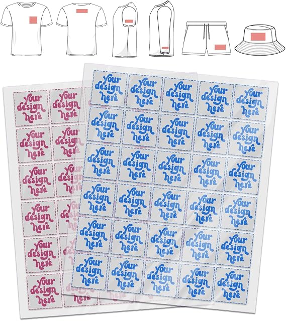 2/3/4/5/6/10 inch Your Logo Iron on Transfers Personalized Customer for T-Shirts/hat/Pants Decals Heat Transfer Sticker for Clothes DIY Decorations DTF Transfer Ready to Press